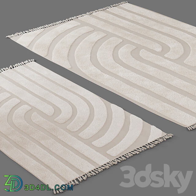 Tufted carpet Karmen Hilo by Urban Outfitters 3D Models
