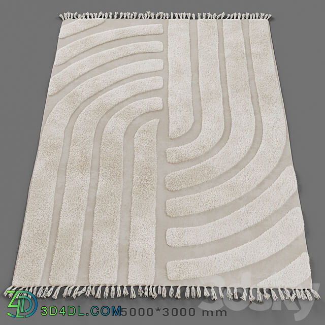 Tufted carpet Karmen Hilo by Urban Outfitters 3D Models