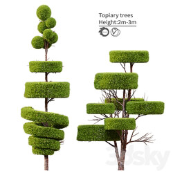Topiary trees 3D Models 