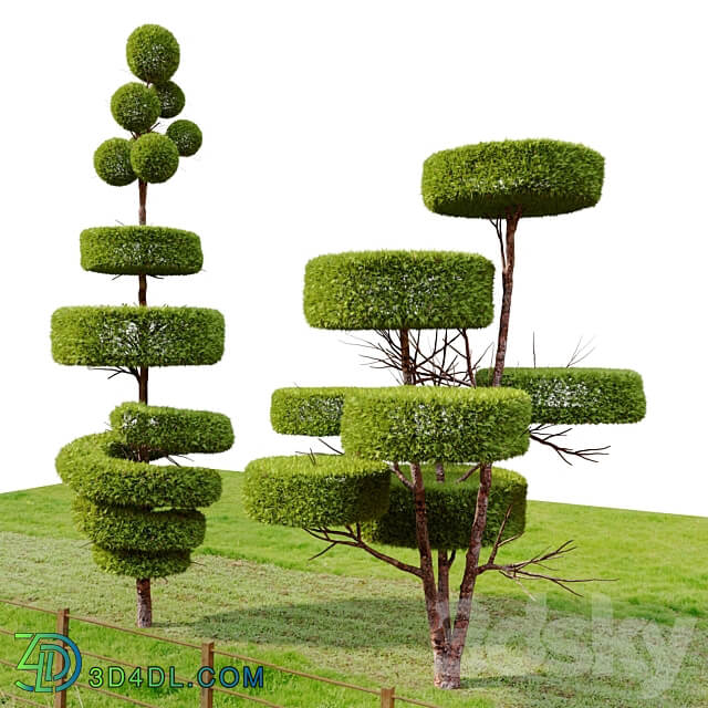 Topiary trees 3D Models