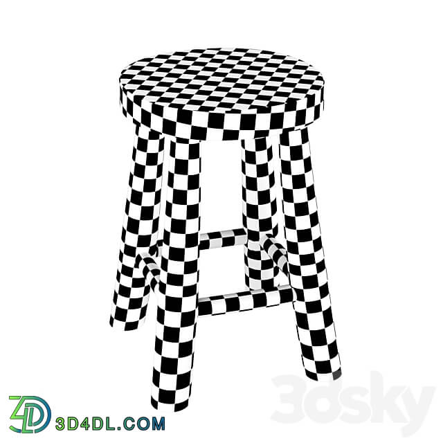 Zara Home Teak Stool 3D Models