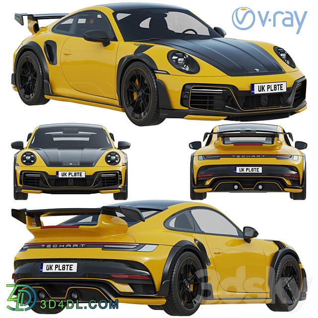 Porsche 911 TECHART GTstreet R 2022 3D Models