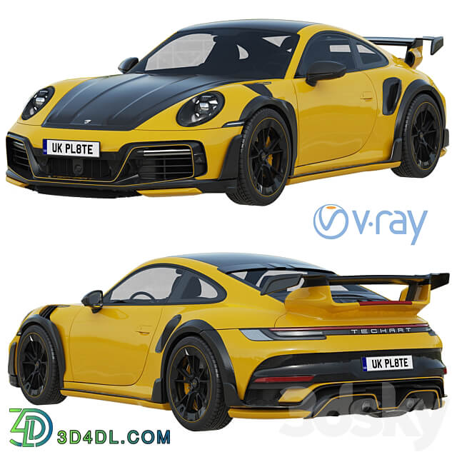 Porsche 911 TECHART GTstreet R 2022 3D Models