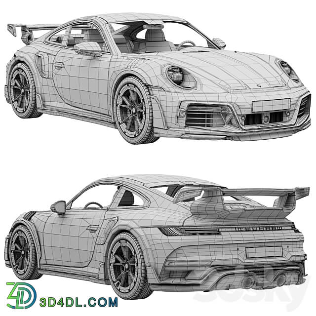 Porsche 911 TECHART GTstreet R 2022 3D Models