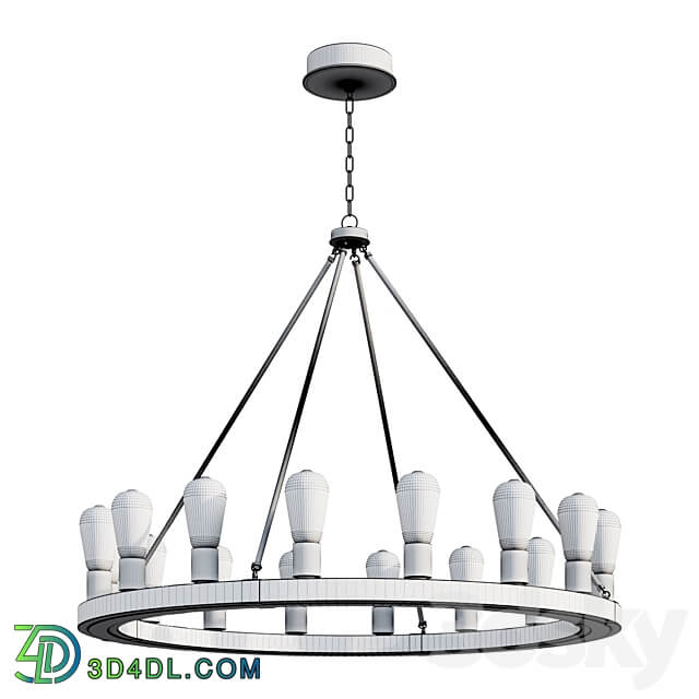 Chandelier INDUSTRIAL FARMHOUSE CHANDELIER SKU CH18143 lamp Pendant light 3D Models