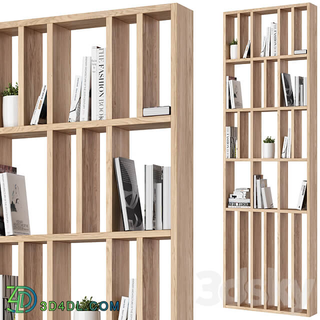 Wooden rack partition Rack 3D Models