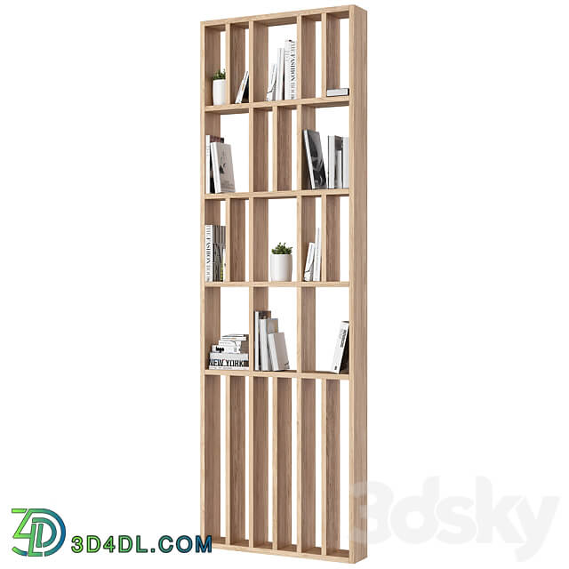 Wooden rack partition Rack 3D Models