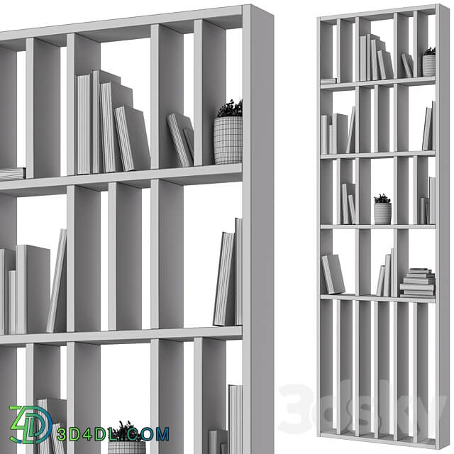 Wooden rack partition Rack 3D Models