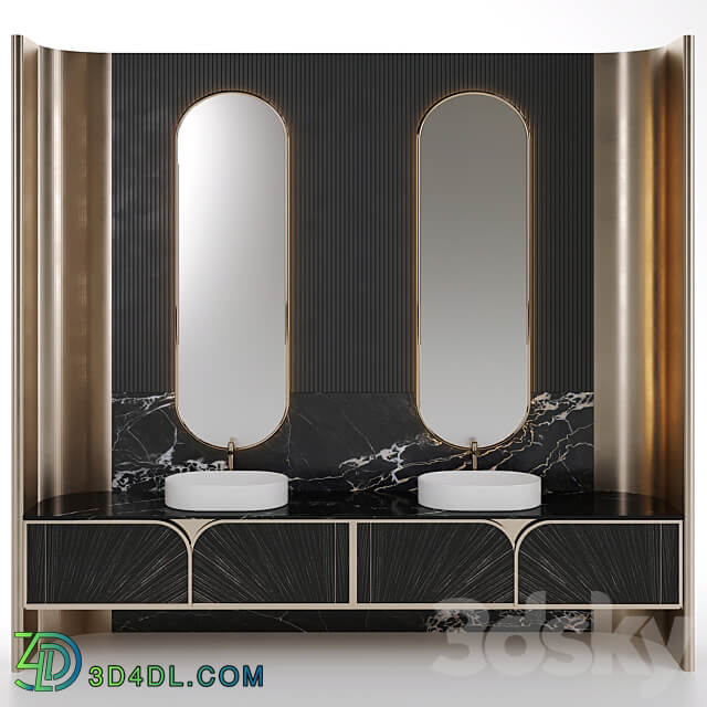 Luxury Bathroom Set 1 3D Models