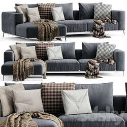 Flexform Ettore Chaise Longue Sofa 2 3D Models 