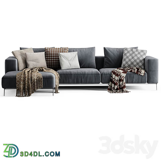 Flexform Ettore Chaise Longue Sofa 2 3D Models