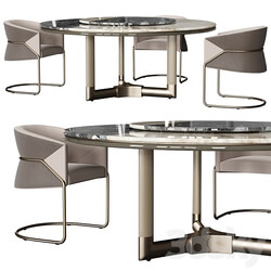 Visionnaire Morgan Bonnie set Table Chair 3D Models 