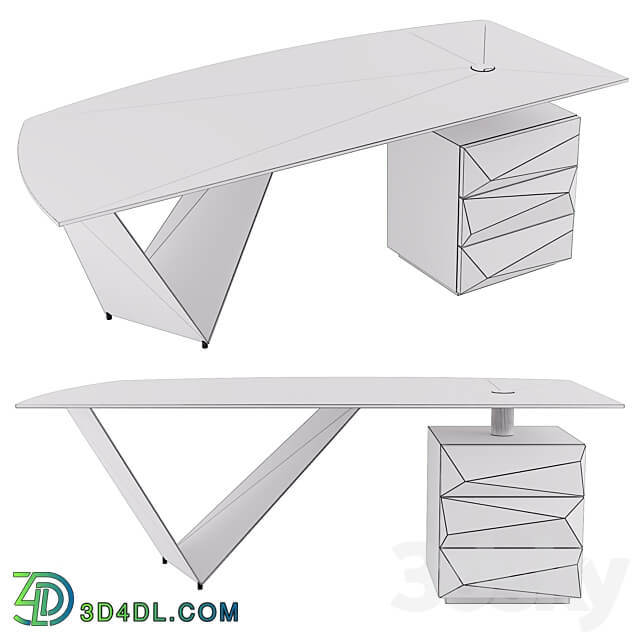 Prisma steel desk by Reflex 3D Models