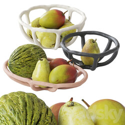 Nested fruit bowls 3D Models 