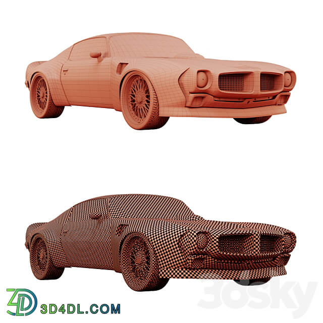 Pontiac Firebird Trans Am 1970 Tuning Edition 3D Models