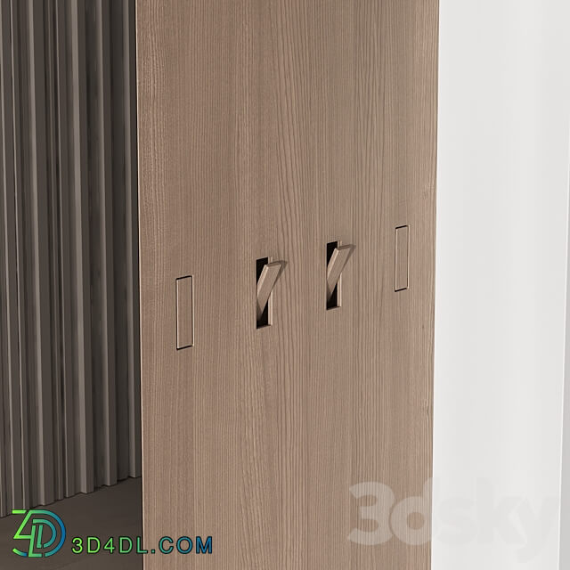 142 hallway zone 01 minimal wood japandi 01 3D Models