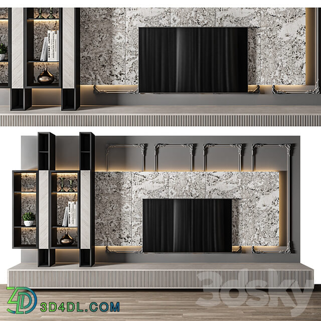 Modern TV Wall 24 TV Wall 3D Models