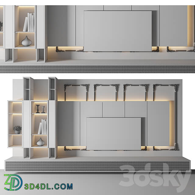 Modern TV Wall 24 TV Wall 3D Models