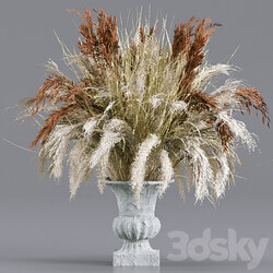 Bouquet Collection 13 Decorative Dried Branches and Pampas 3D Models 