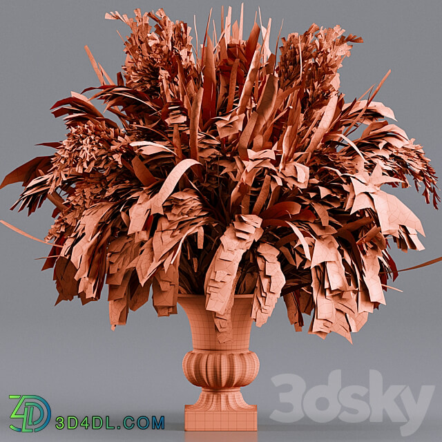 Bouquet Collection 13 Decorative Dried Branches and Pampas 3D Models