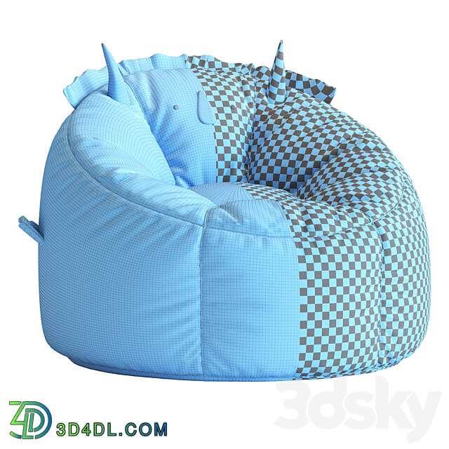 Dinosaur Bean Bag Chair 3D Models