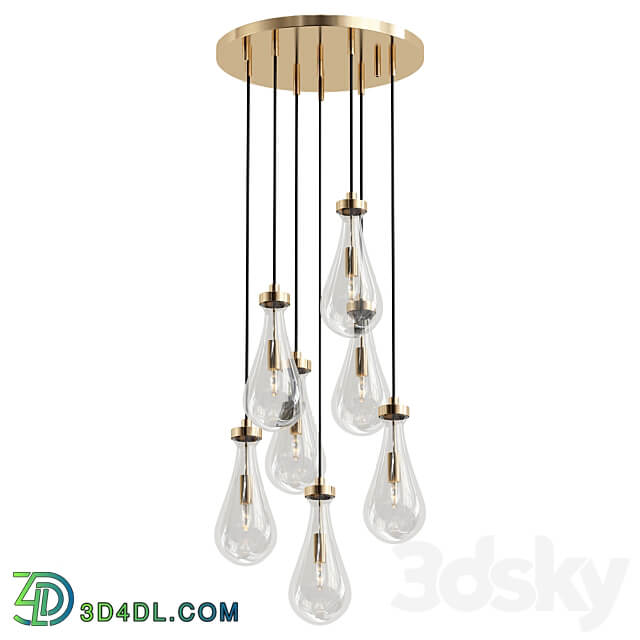 rain round Pendant light 3D Models