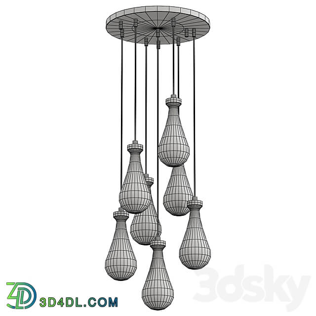 rain round Pendant light 3D Models