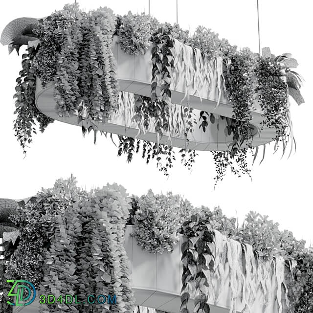pot light pendant plant light hanging 06 corona Pendant light 3D Models