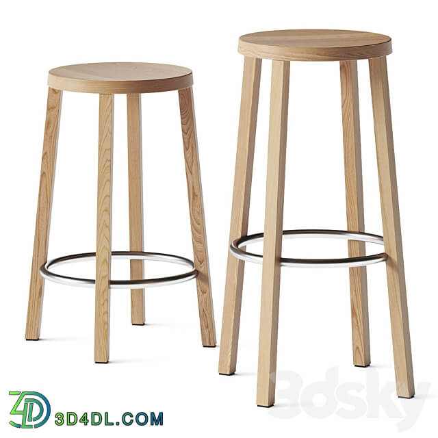 Plank Blocco Barstools 3D Models