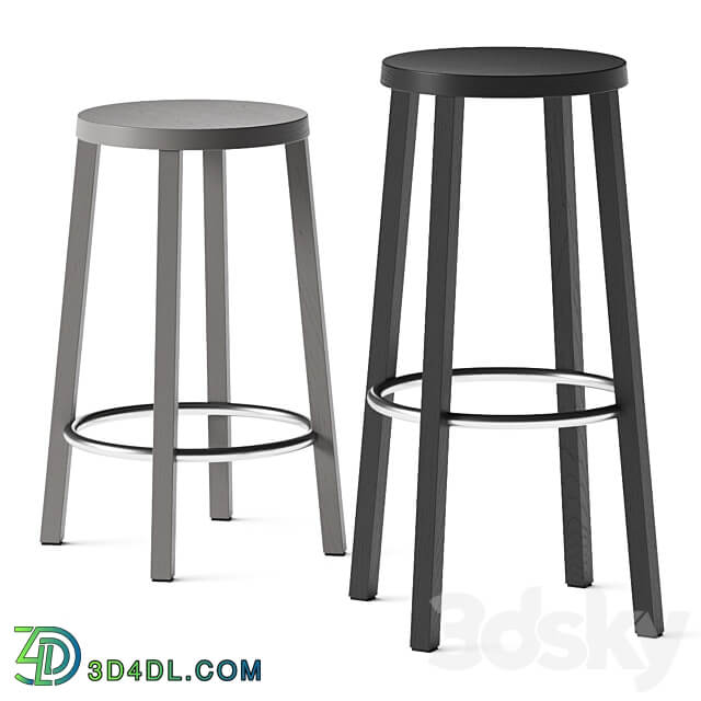 Plank Blocco Barstools 3D Models