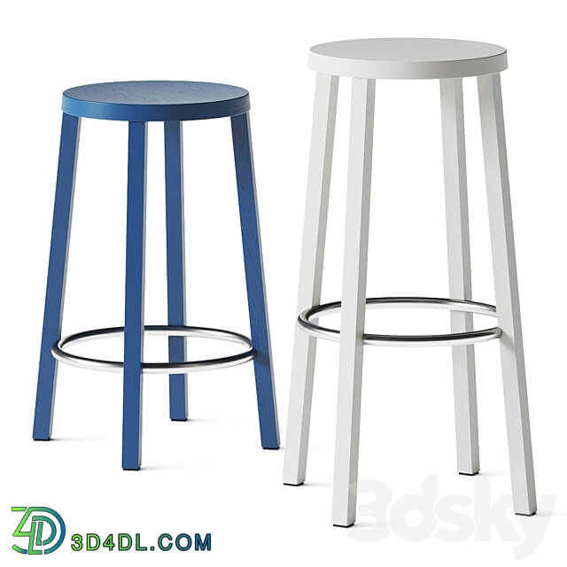 Plank Blocco Barstools 3D Models