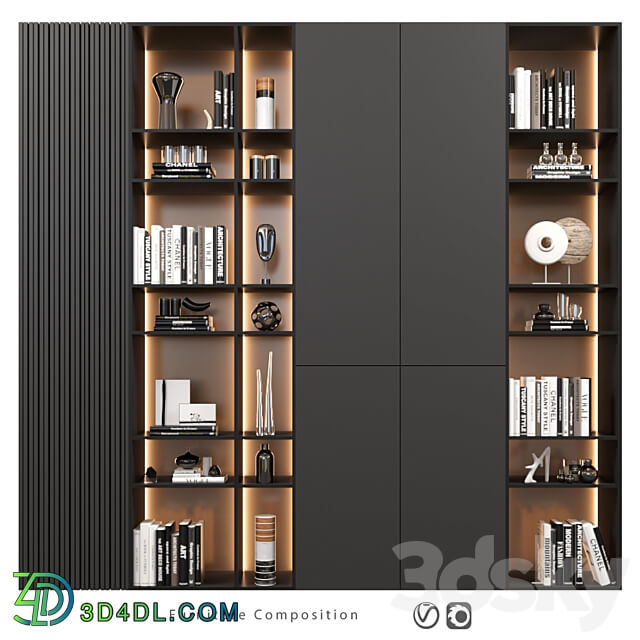 Furniture composition 197 Wardrobe Display cabinets 3D Models