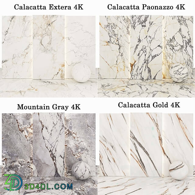 Collection Marble 61 3D Models