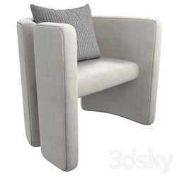 Armchair Con S34 white 3D Models 