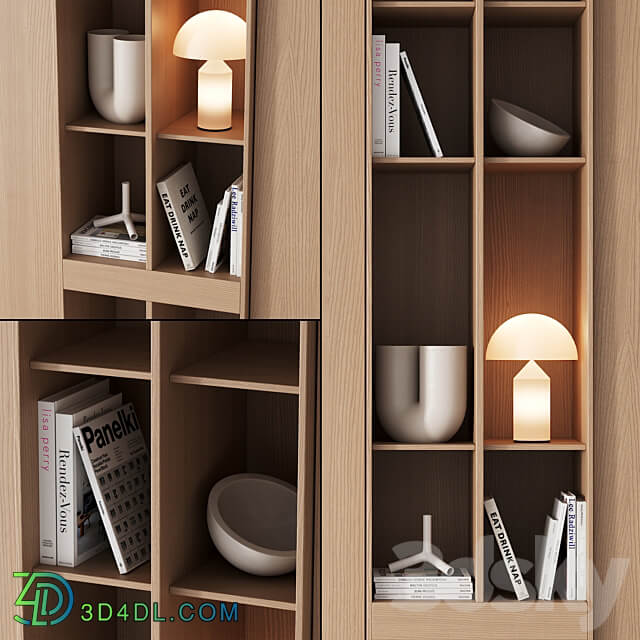 175 cabinet furniture 05 modern cupboard with decor 02 Wardrobe Display cabinets 3D Models