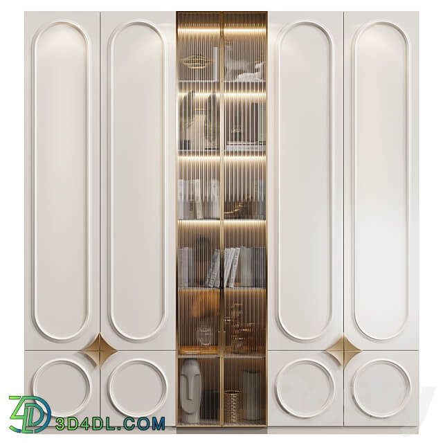 Neoclassical wardrobe 15 Wardrobe Display cabinets 3D Models