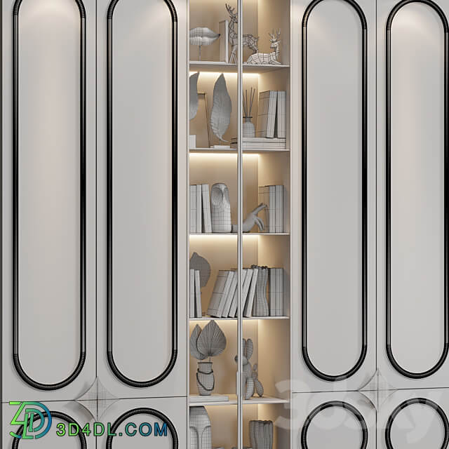 Neoclassical wardrobe 15 Wardrobe Display cabinets 3D Models