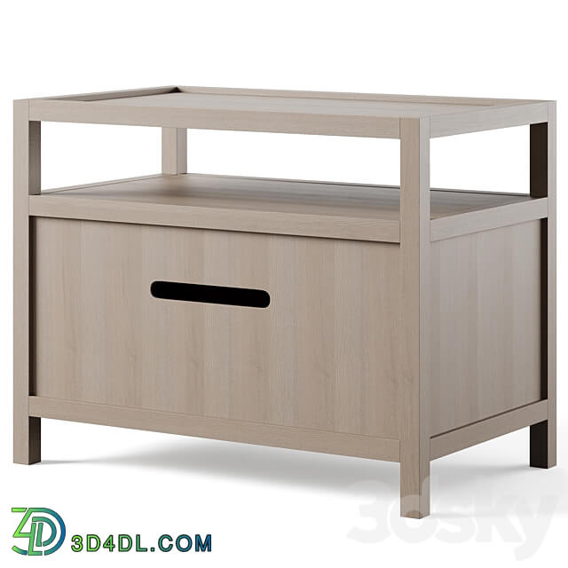 Keane Charging Nightstand by Crate and Barrel Sideboard Chest of drawer 3D Models