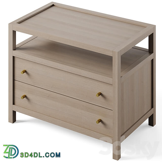 Keane Charging Nightstand by Crate and Barrel Sideboard Chest of drawer 3D Models