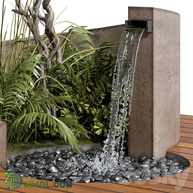Landscape Furniture with Fountain Architect Element 08 Other 3D Models