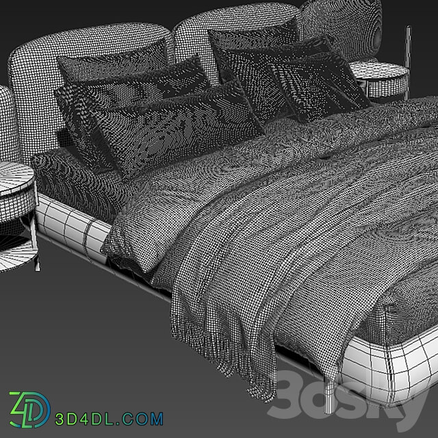 Baxter Stone Bed Bed 3D Models