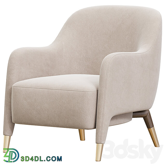 Armchair in Linen Molteni 3D Models