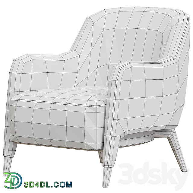 Armchair in Linen Molteni 3D Models