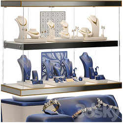 Jewelry showcase for a store 2. Jewelry stand. Display 3D Models 