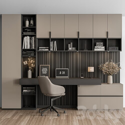 Home Office Set Office Furniture 351 3D Models 