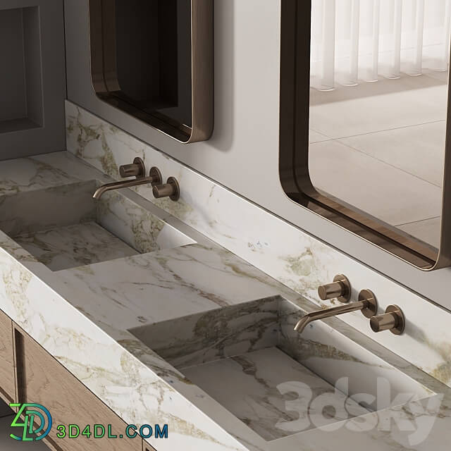 188 bathroom furniture 04 minimal wood and marble 00 3D Models