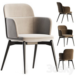 Barbican Molteni C Chair with Armrests 3D Models 