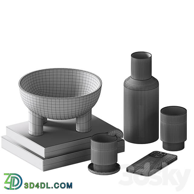 Decorative coffee table set 34 3D Models