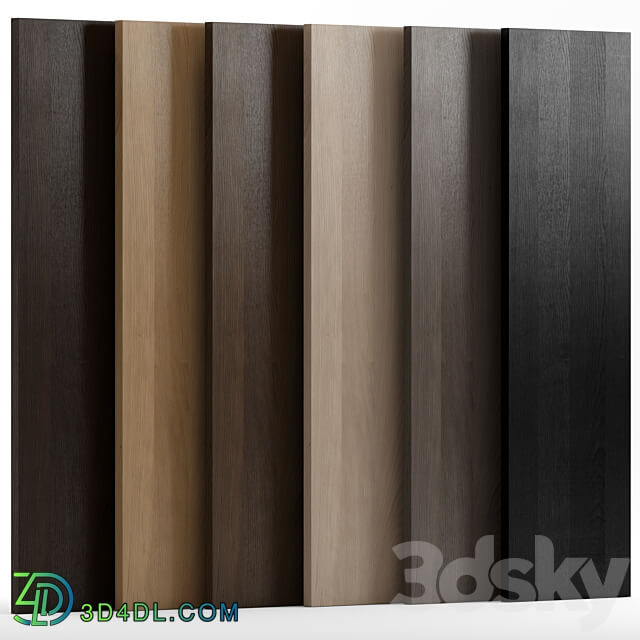 Oak wood with 6 colors 3D Models