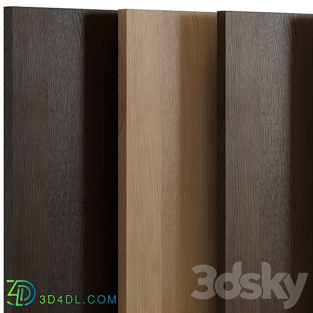 Oak wood with 6 colors 3D Models